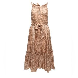 Zimmermann Beige & Pink Silk Leopard Print Dress